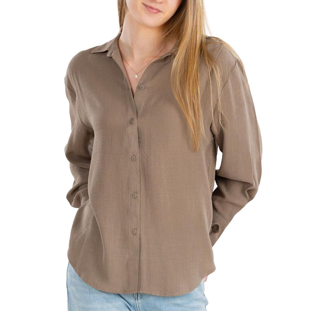 Chemise Taupe Femme Only Bolzano pas cher