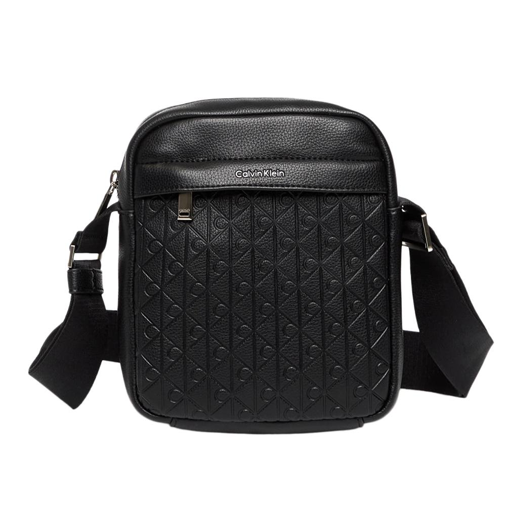 Sacoche Noir Homme Calvin Klein Jeans Emblem Aop Emboss pas cher