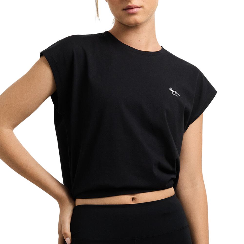 T-Shirt Noir Femme Pepe jeans Blooma pas cher