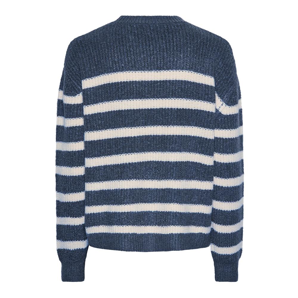 Pieces Klaras Jersey Azul/Blanco Mujer ver 2