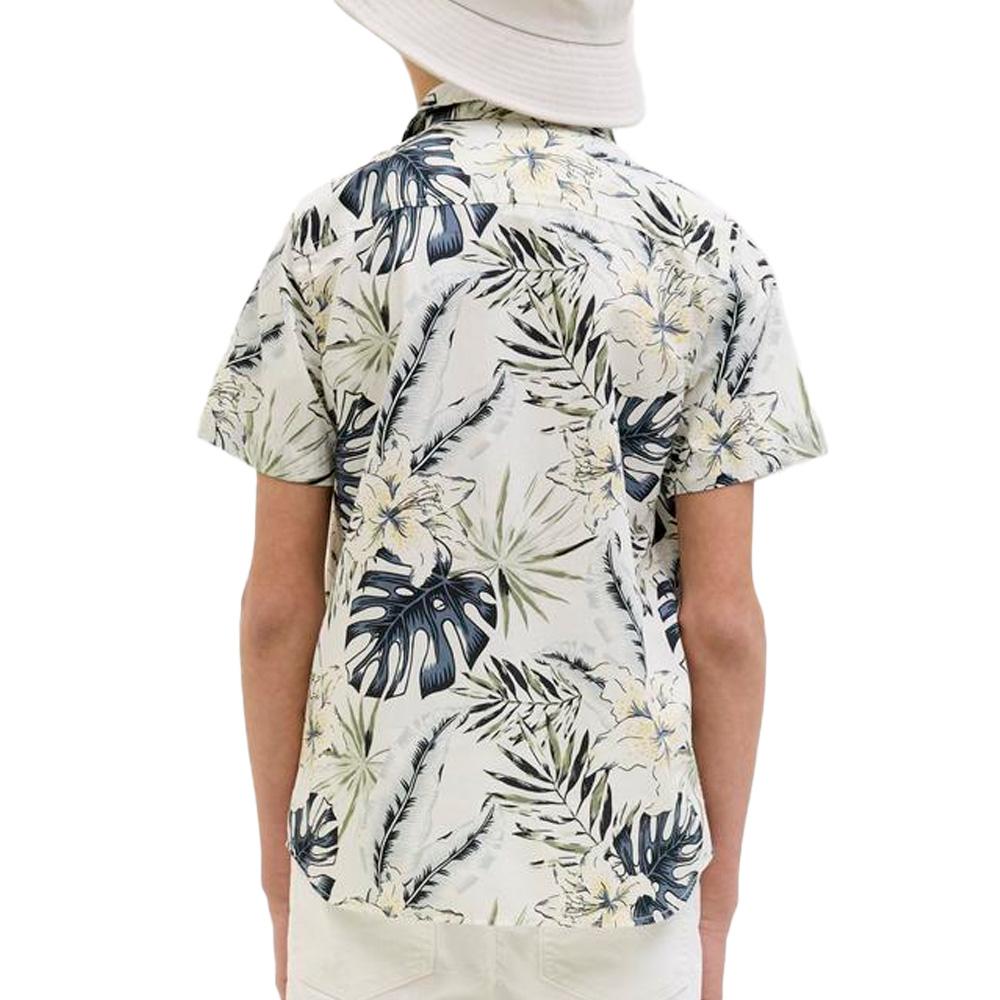 Chemise Beige à Motifs Garçon Jack & Jones Hawaii vue 2
