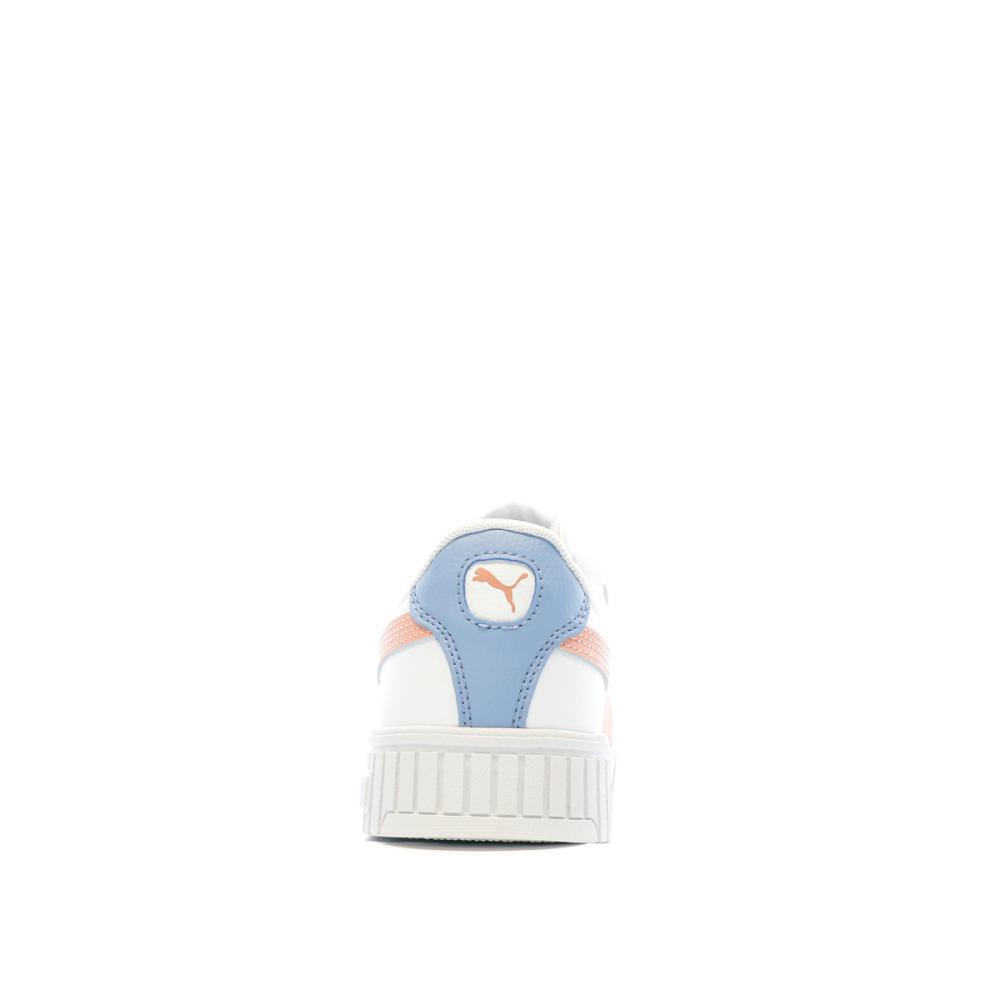 Baskets Blanches/Corail Femme Puma Carina 2.0 vue 3