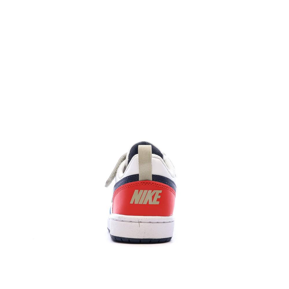 Baskets Blanche/Bleu Garçon Nike Court Borough Low Recraft vue 3
