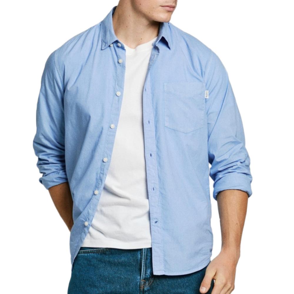 Chemises Bleue Homme Pepe jeans Arnold [688204773db31] pas cher