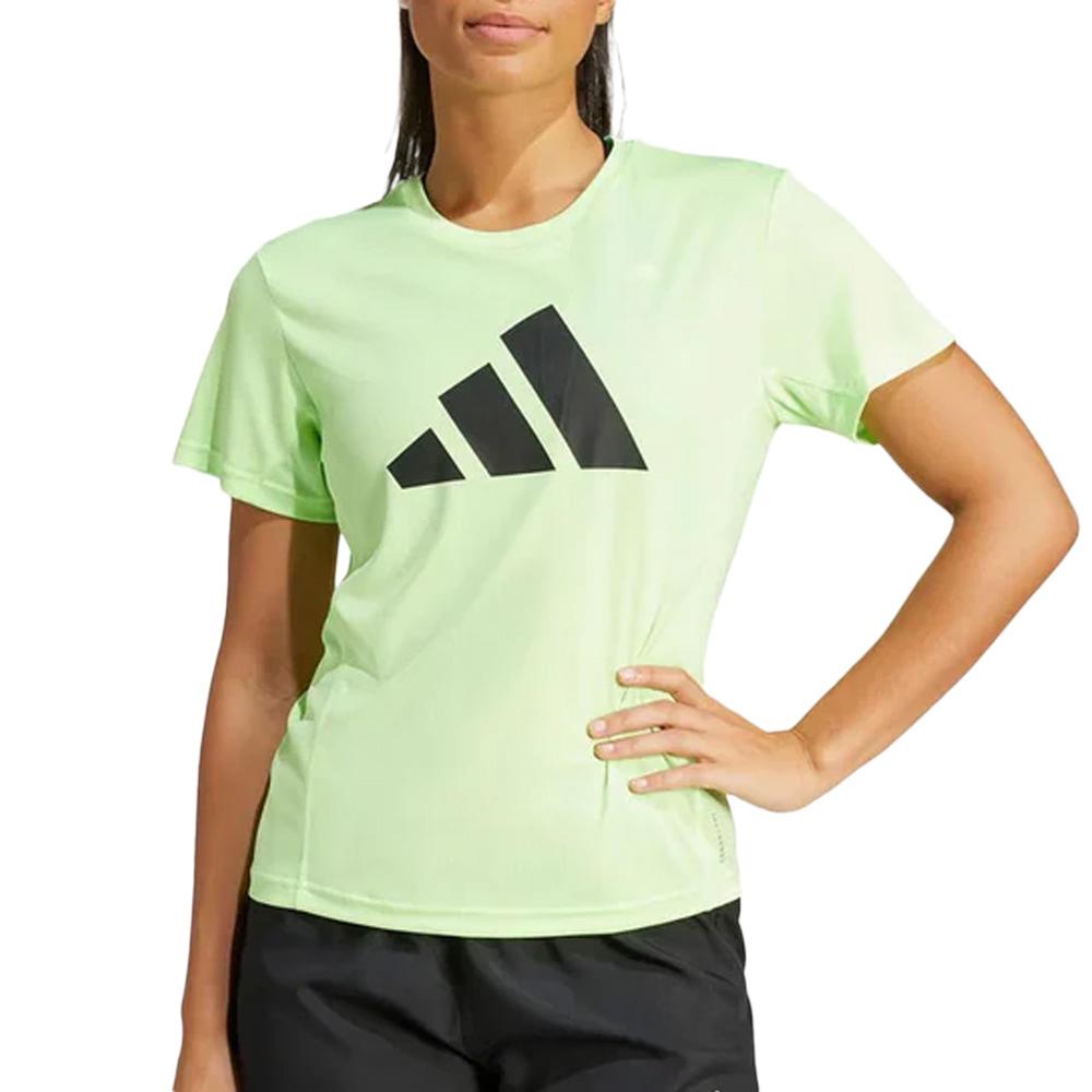 Women's Yellow Adidas Run It T-Shirt affordable