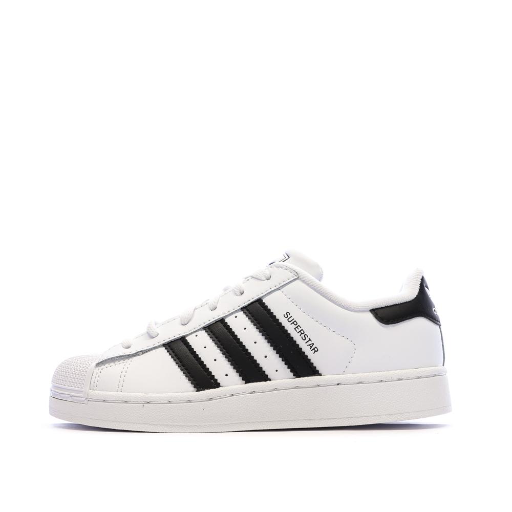 Superstar Baskets Blanc/Noir Mixte Adidas pas cher