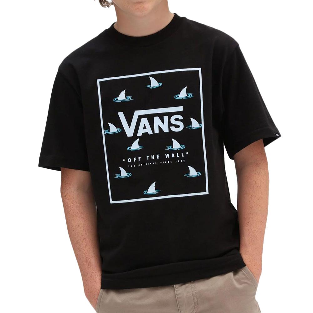 T-shirt Noir Garçon Vans By Print pas cher