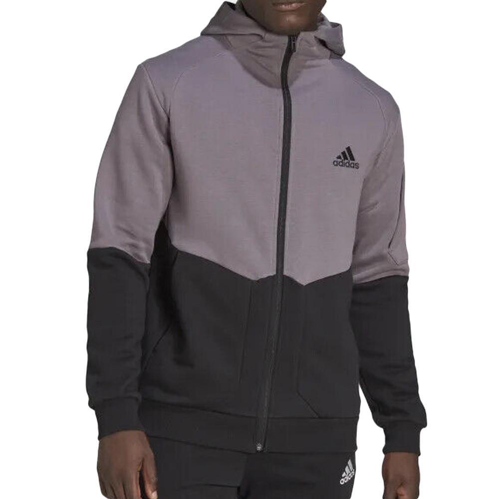 Sweat à Capuche Mauve/Noir Homme Adidas HL6910 pas cher
