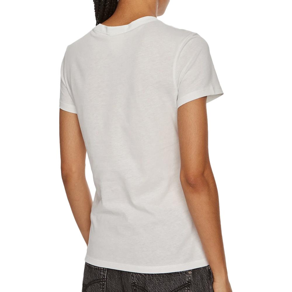T-shirt Blanc Femme Calvin Klein Jeans Graphic vue 2