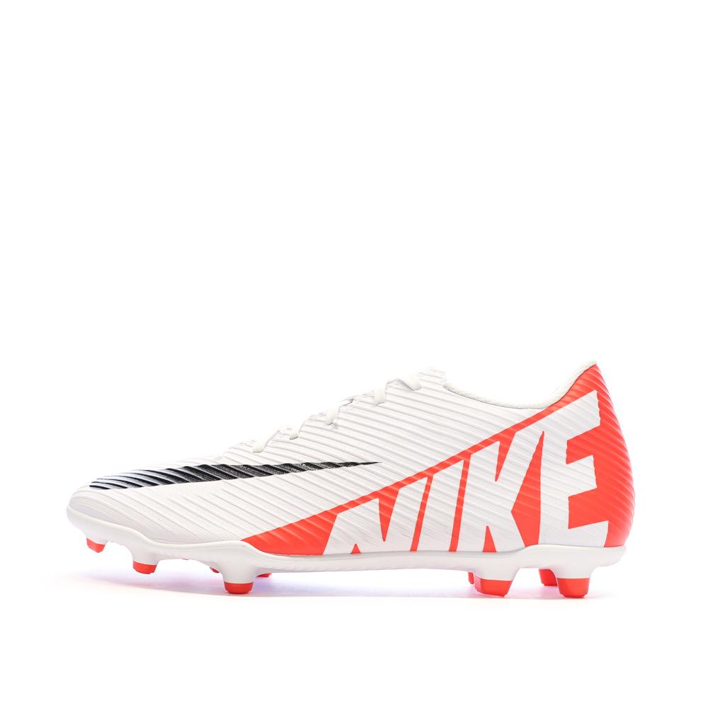 Chaussures de Foot Blanc/Rouge Homme Nike Vapor 15 Club FG/MG pas cher