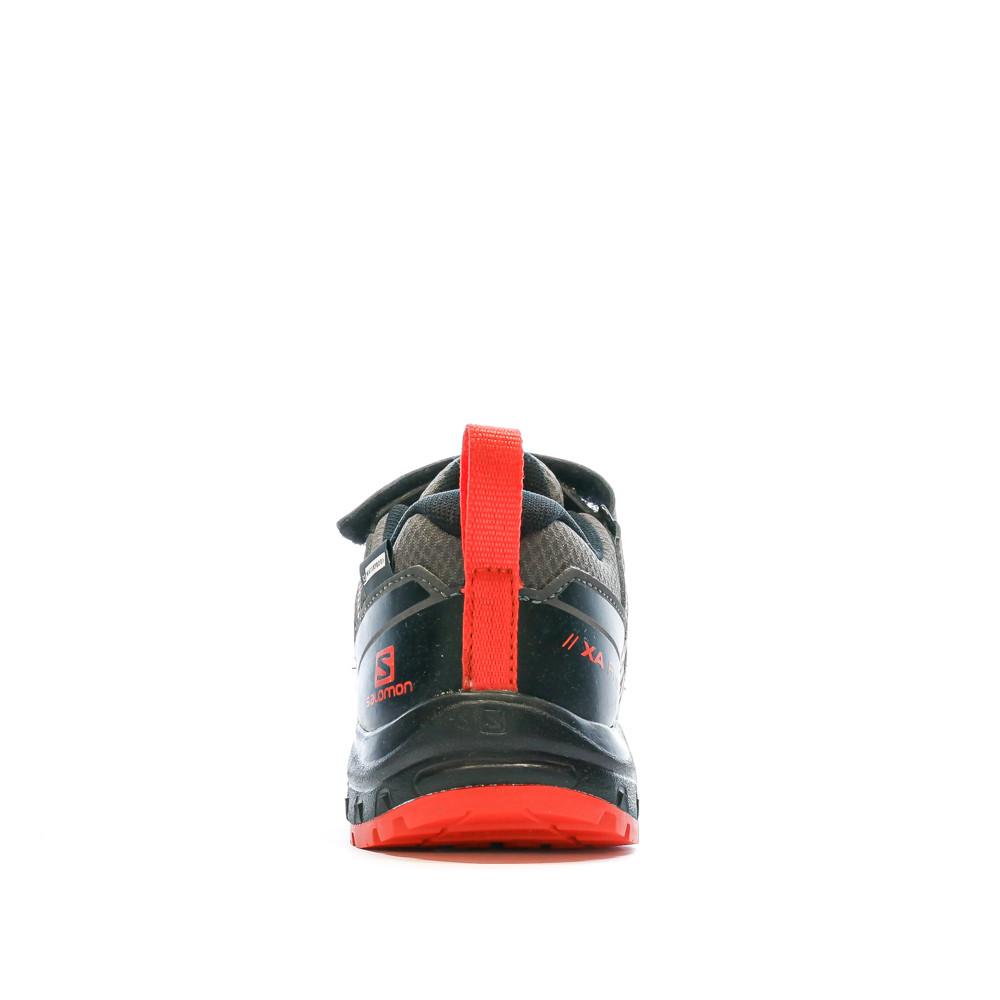 Baskets Grise/Rouge Garçon Salomon Xa Pro V8 vue 3