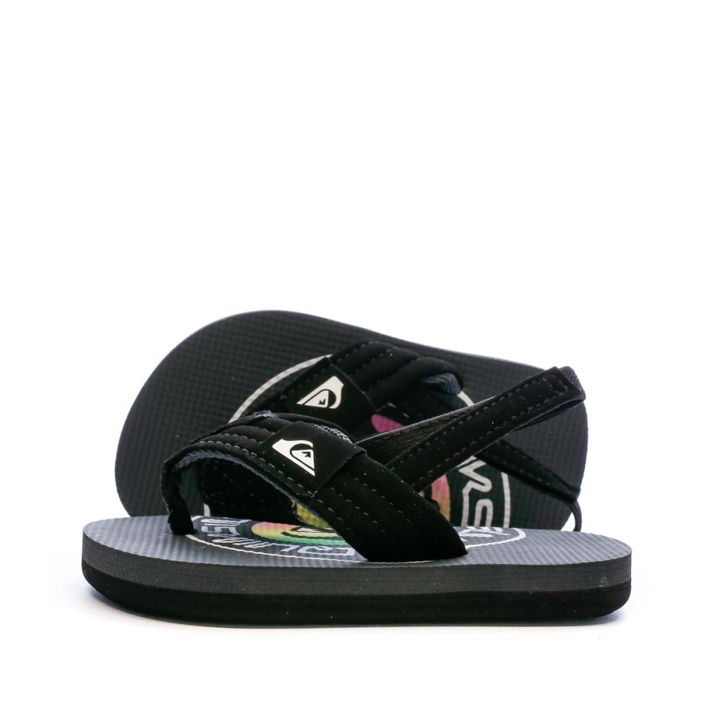 Tongs Noires Bébé/Garçon Quiksilver Molokai Layback pas cher
