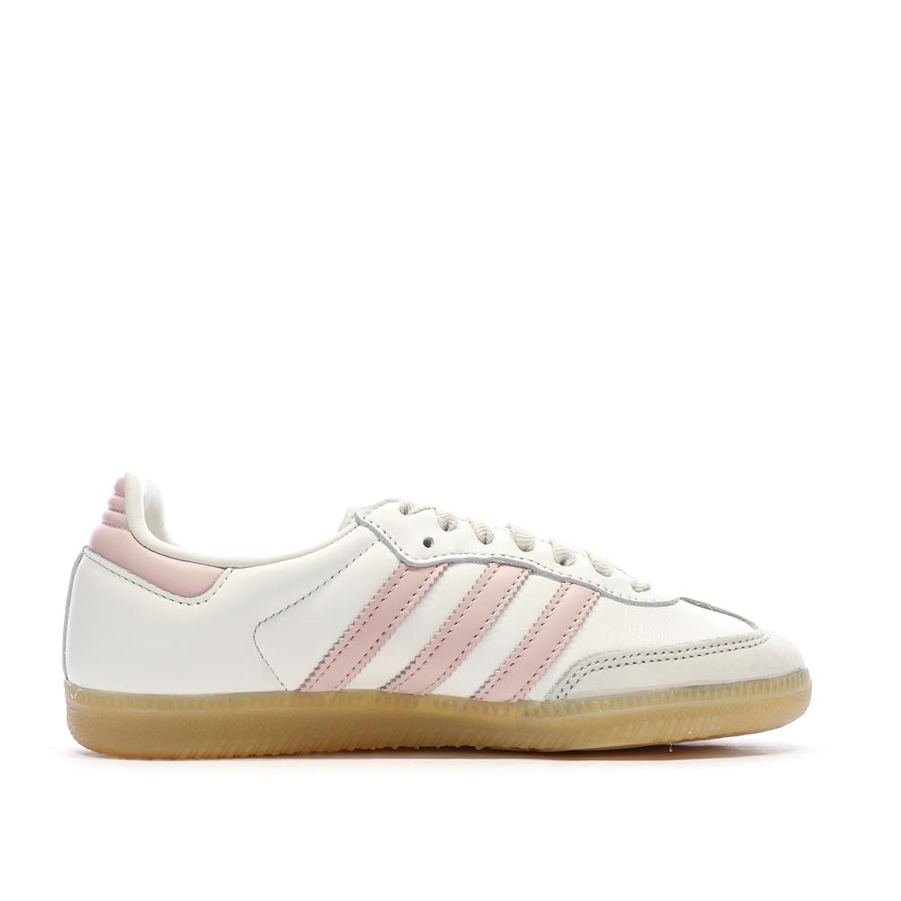 Samba Baskets Beige/Rose Femme Adidas vue 2