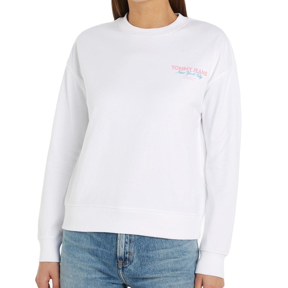 Sweat Blanc Femme Tommy Hilfiger Essential pas cher