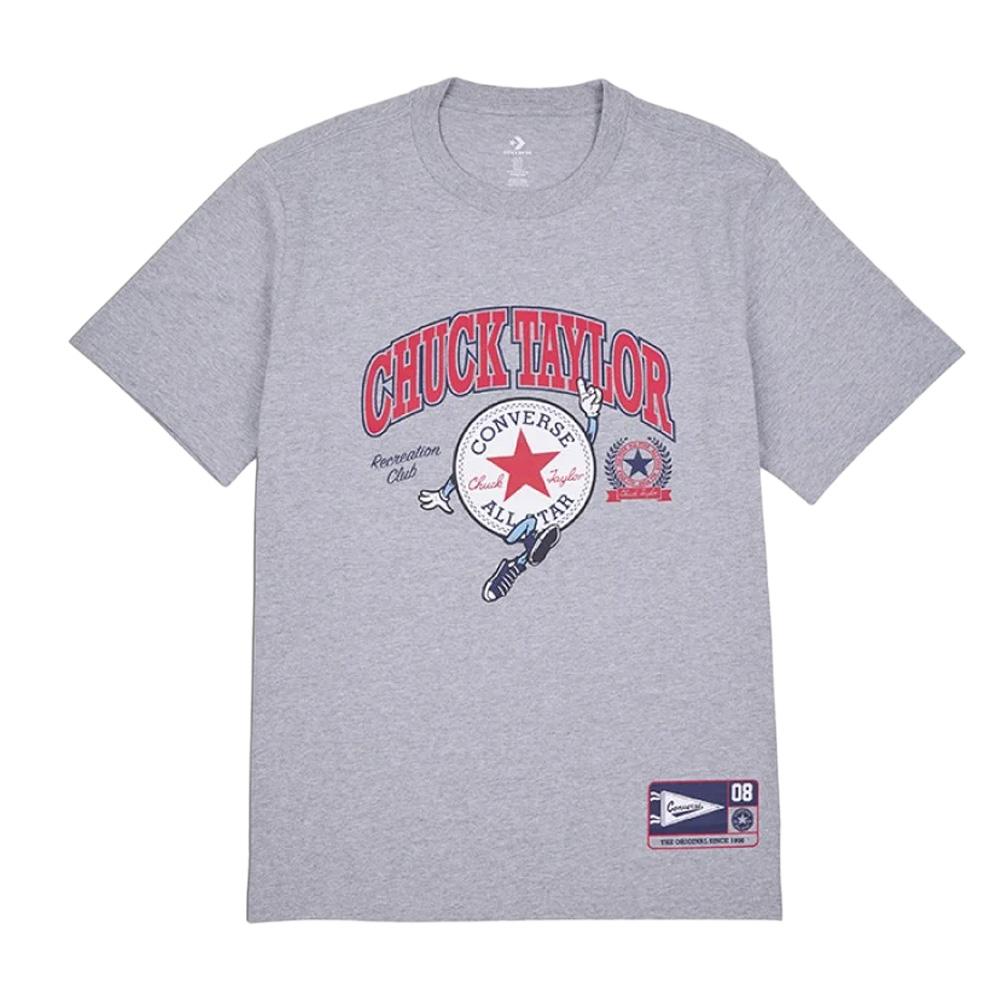 T-shirt Gris Homme Converse Chucks Retro Collegiate pas cher