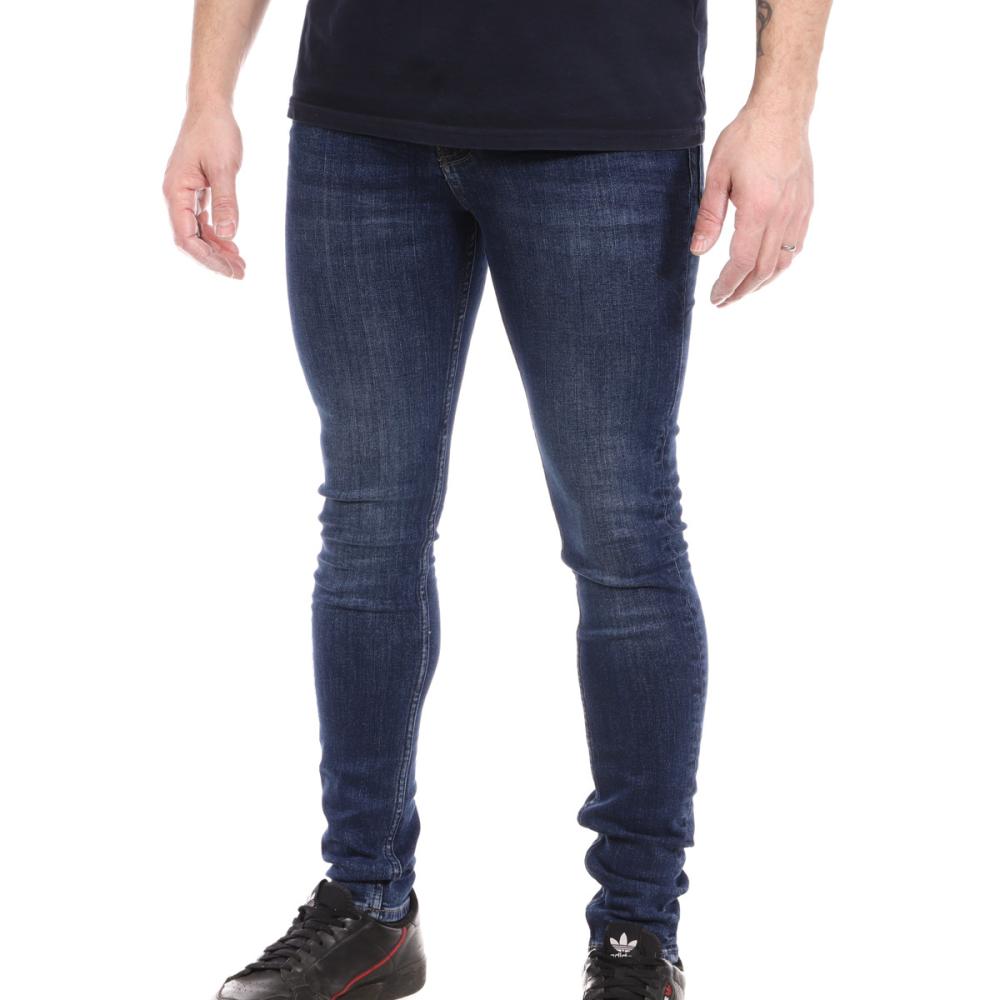 Jean Skinny Bleu Foncé Homme Teddy Smith Flash pas cher