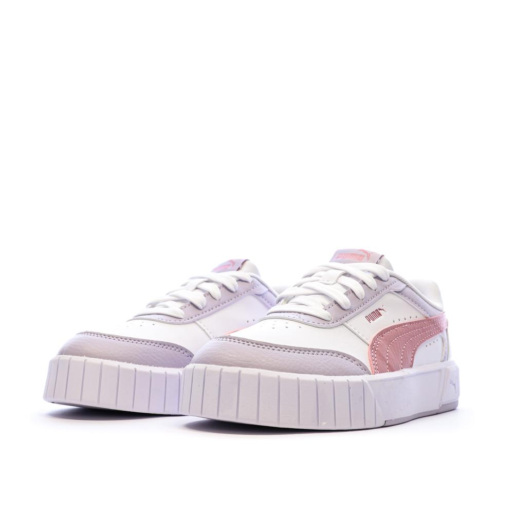 Basket Blanches/Mauves Fille Puma Carina Mia vue 6