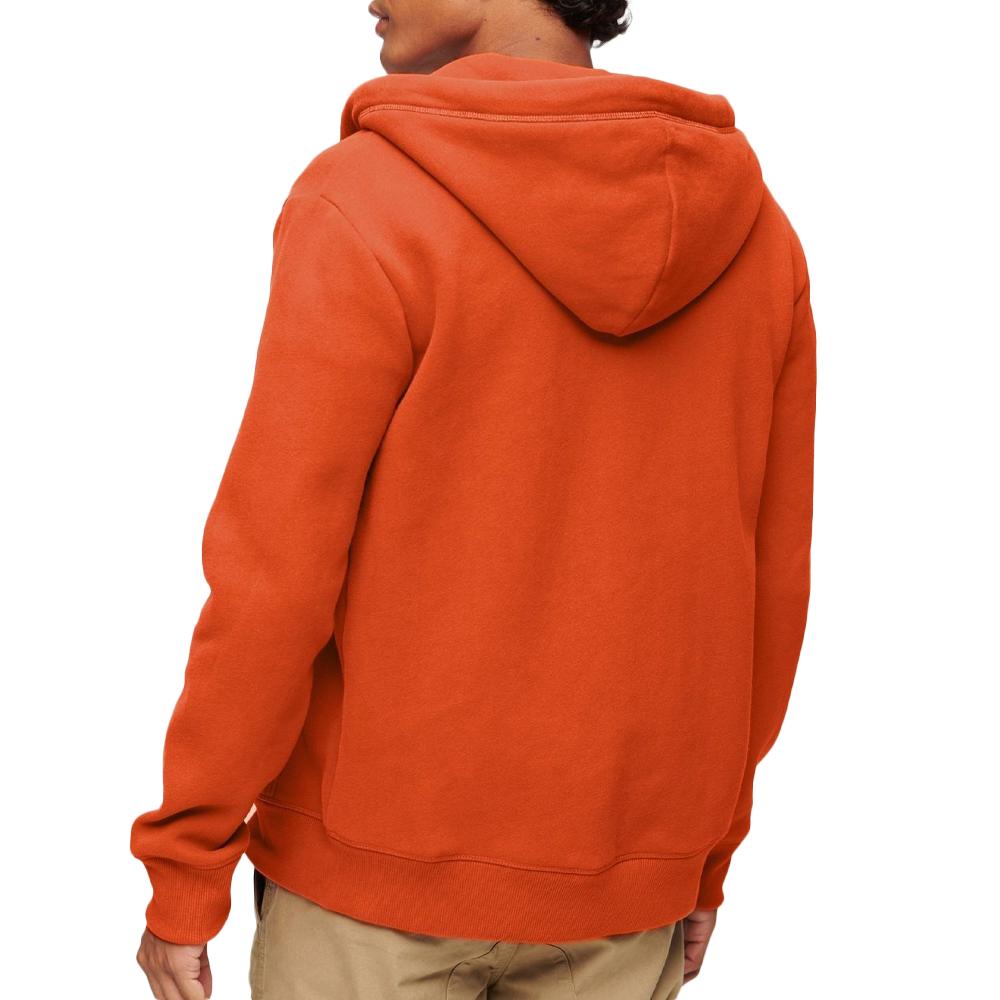 Sweat Zippe Capuche Orange Homme Superdry Essential vue 2