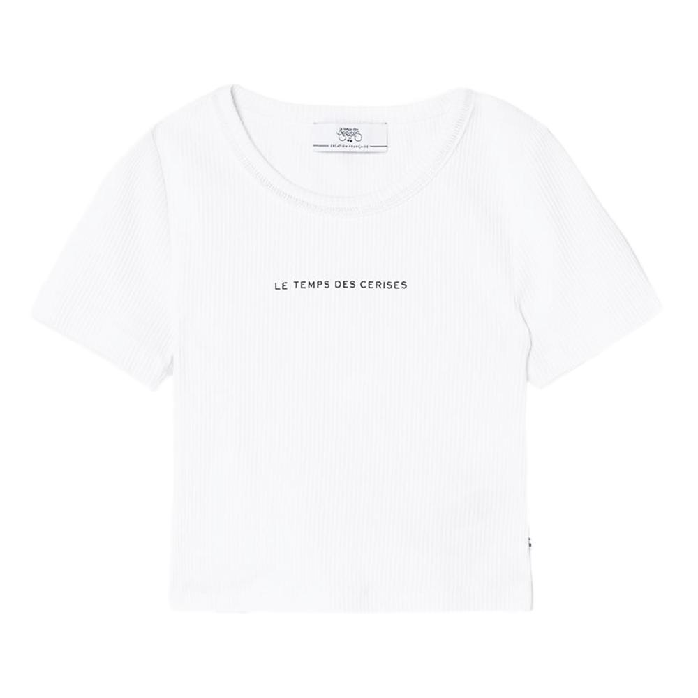 T-Shirt Blanc Fille Le Temps Des Cerises  Yukongi pas cher