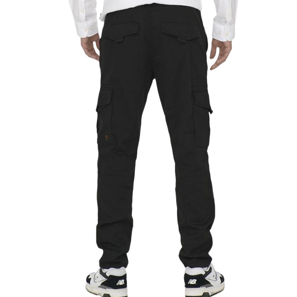 Pantalon Cargo Noir Homme Only & Sons Dean vue 2