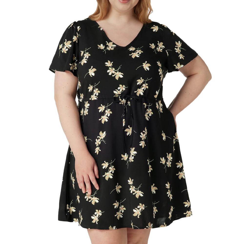 Robe Noir à Motifs Femme Vero Moda Curve Easy S pas cher