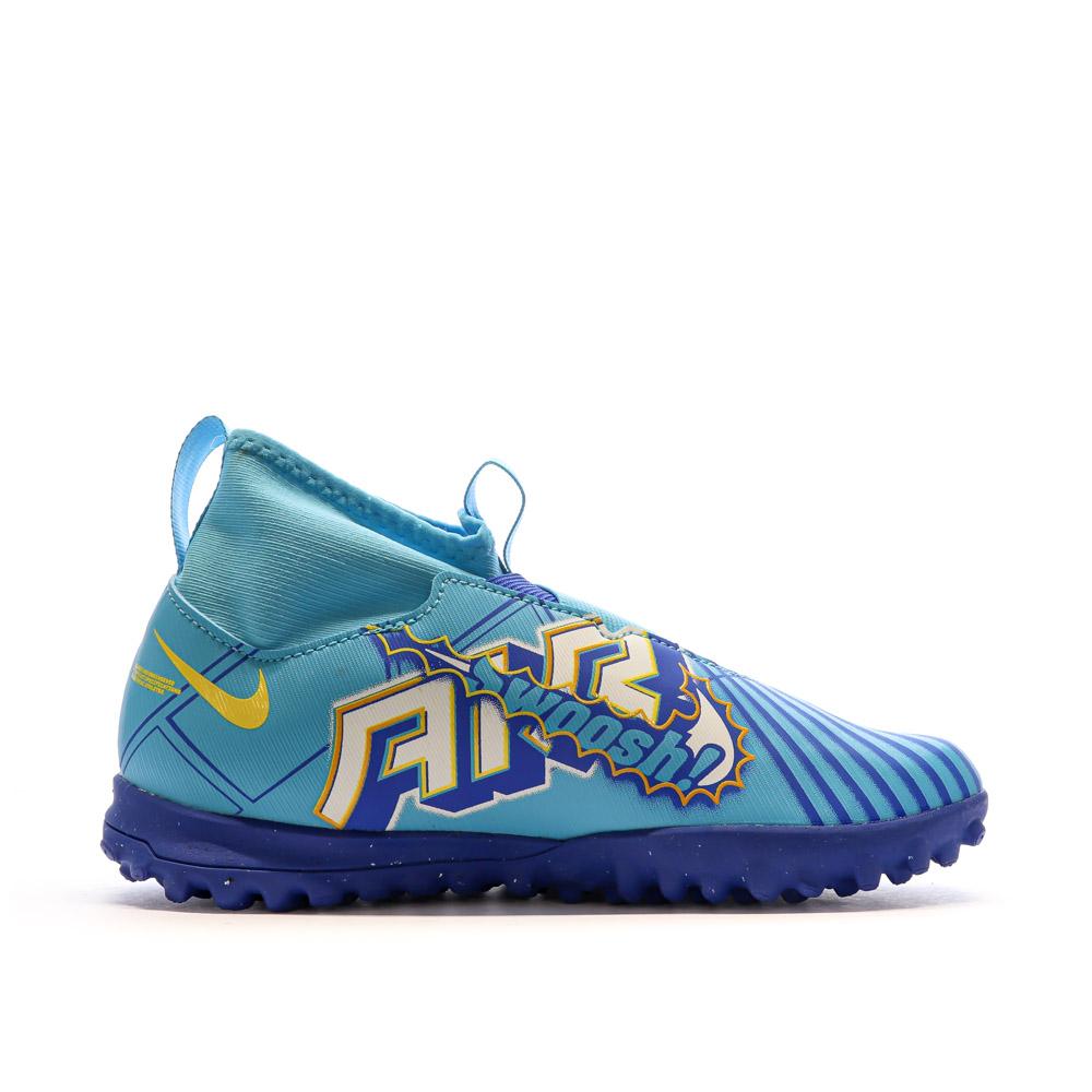 Chaussures de Foot Bleu Junior Nike Zoom Vapor 15 Academy KM vue 2
