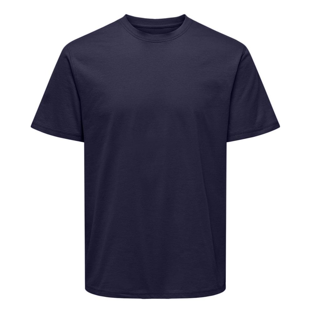 T-shirt Marine Homme Only & Sons Life Stitch pas cher