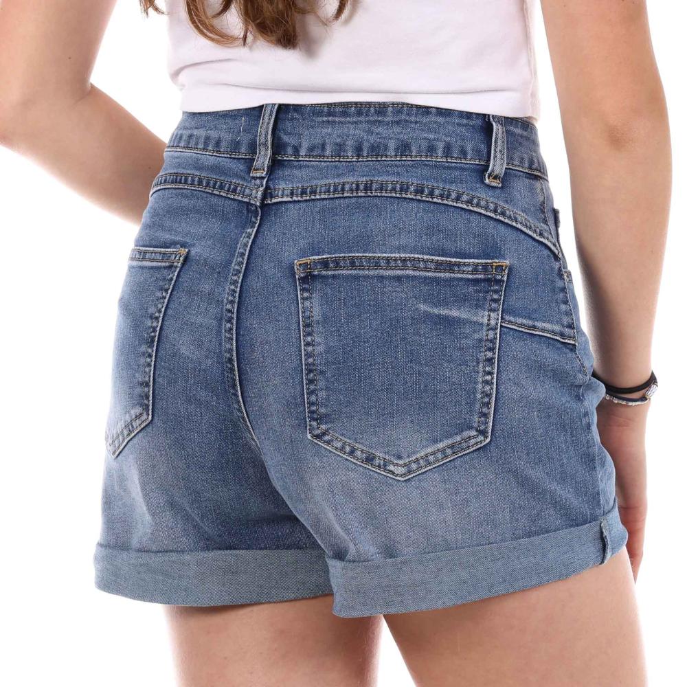 Short en jean Bleu Femme Monday Premium LW526 vue 2