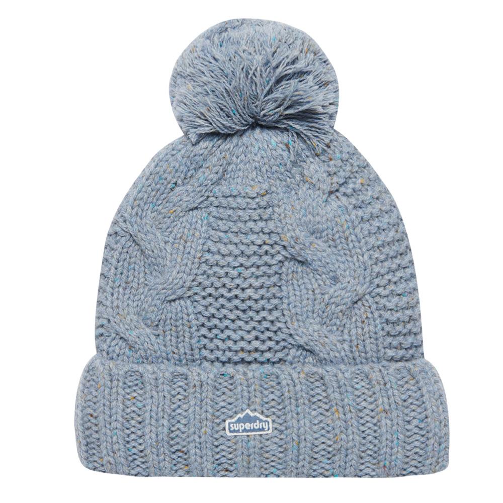 Bonnet Gris Femme Superdry Rib Knit Beanie pas cher