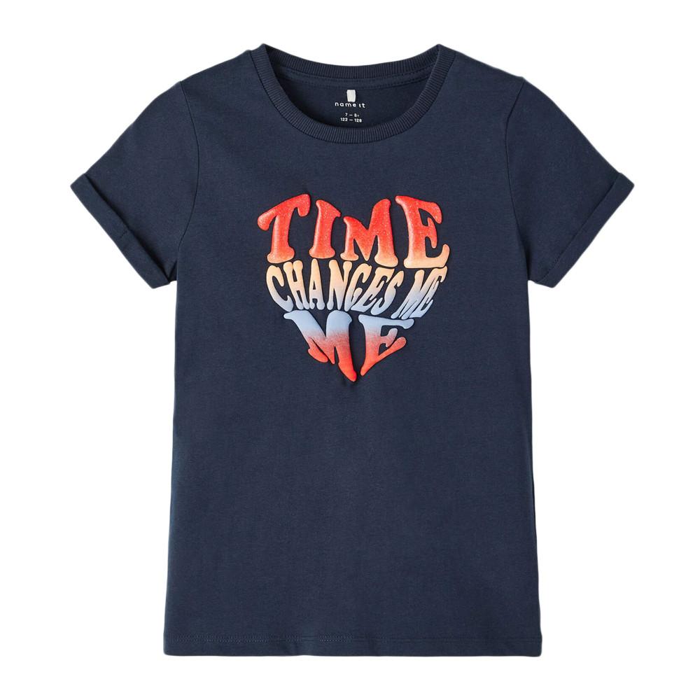 T-shirt Bleu Fille Name it Tatianna pas cher