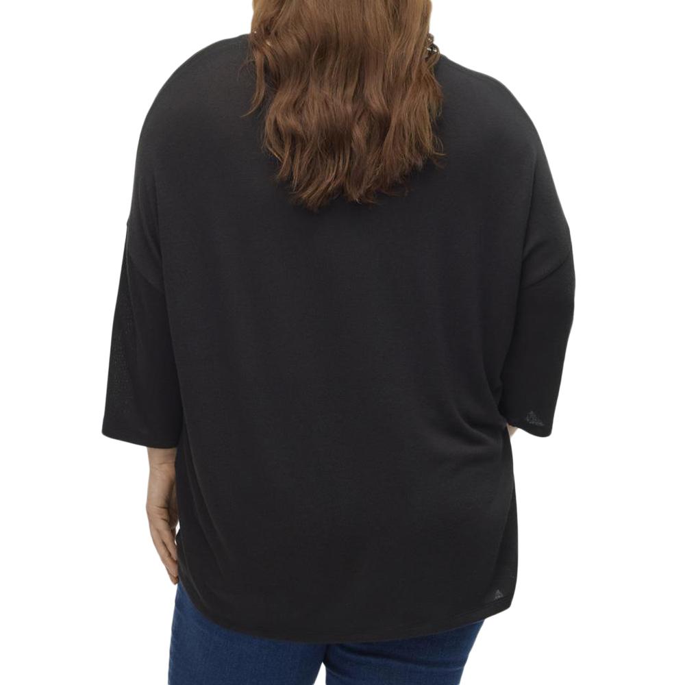 Pull Noir Femme Vero Moda Curve Brianna 3/4 vue 2