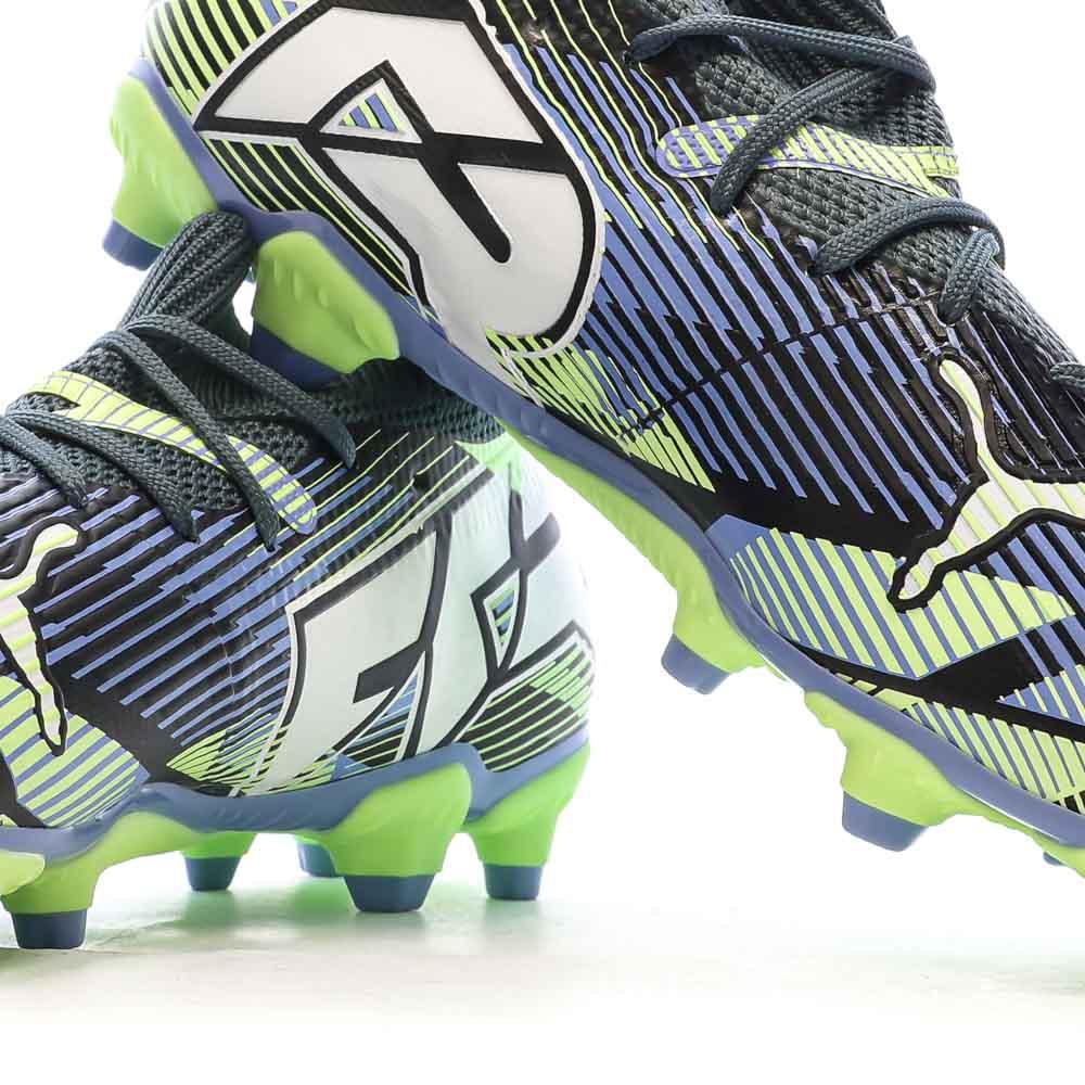 Chaussures football Marine/Vert Garçon Puma Future 7 Match vue 7