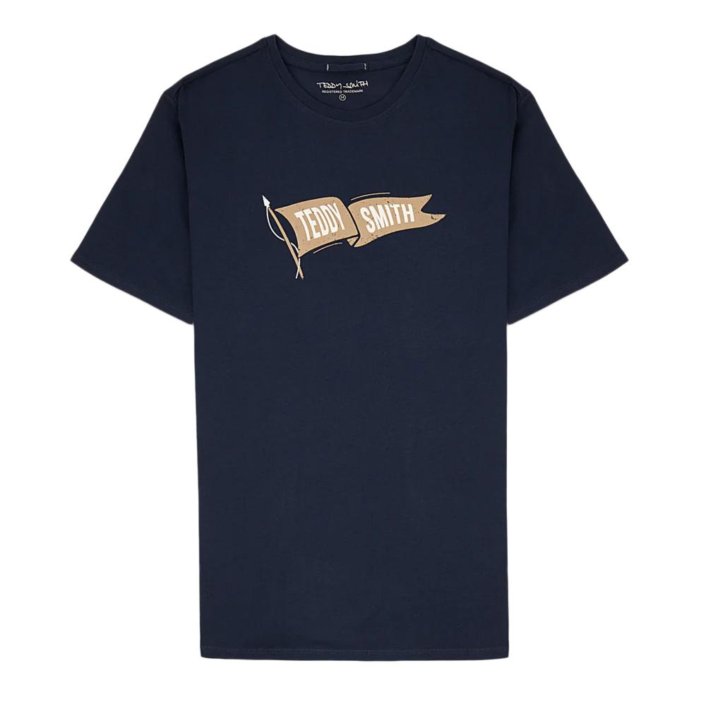 T-shirt Marine Homme Teddy Smith T-flag pas cher