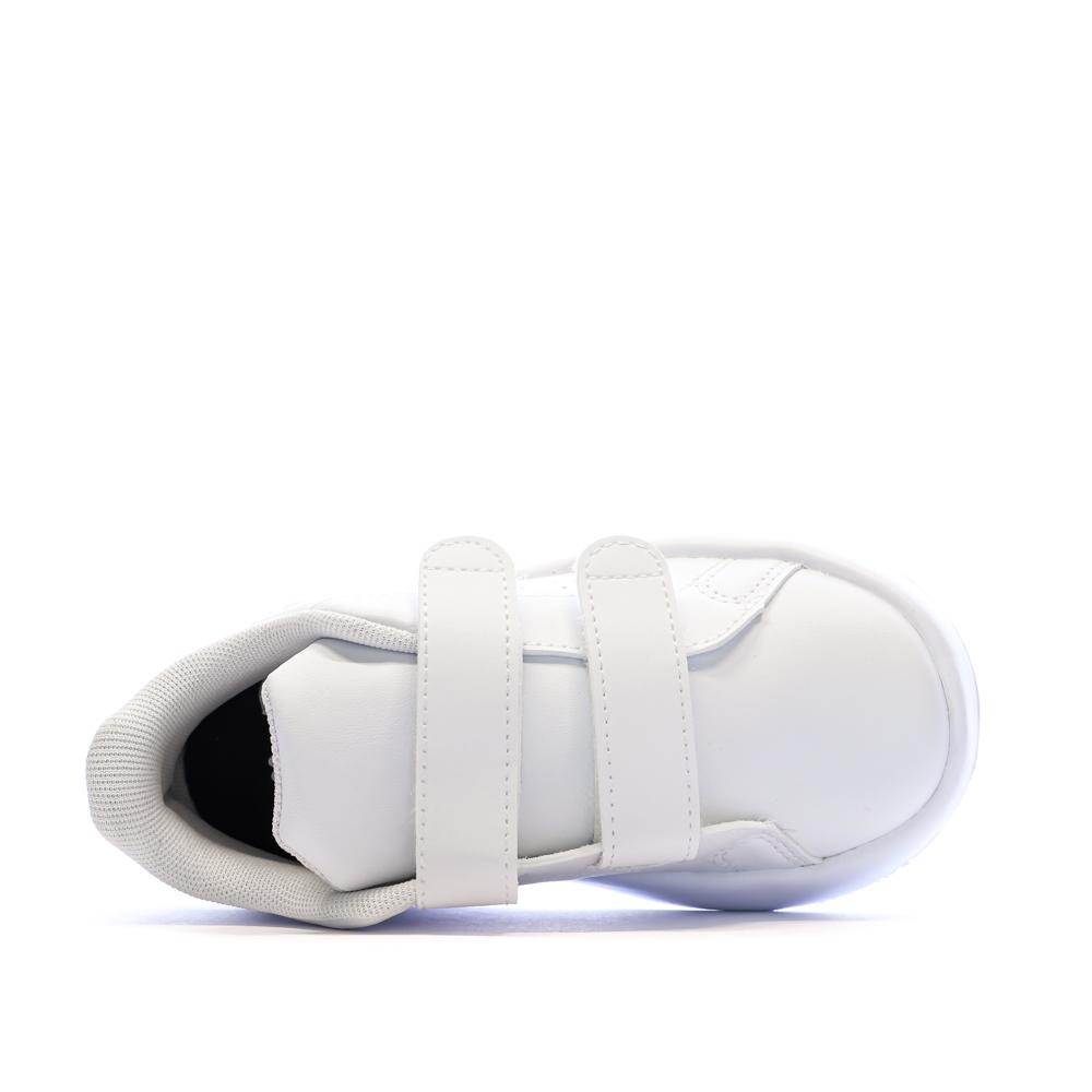 Baskets Blanches/Noir Garçon/Fille bébé Adidas Advantage vue 4
