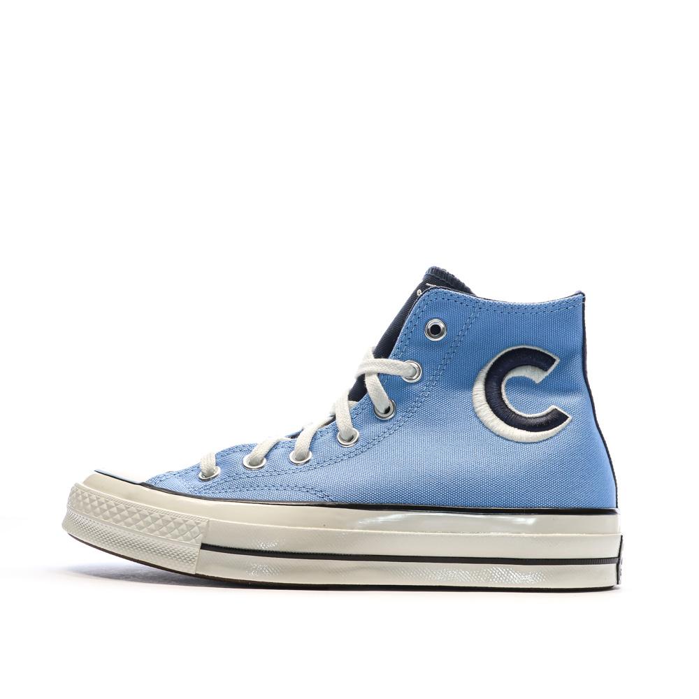 Baskets Bleues Mixte Converse Chuck 70 Letterman vue 2