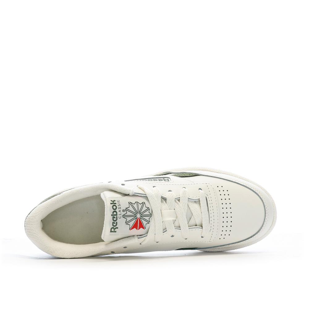 Baskets Blanches/Kaki Femme Reebok Revenge vue 4