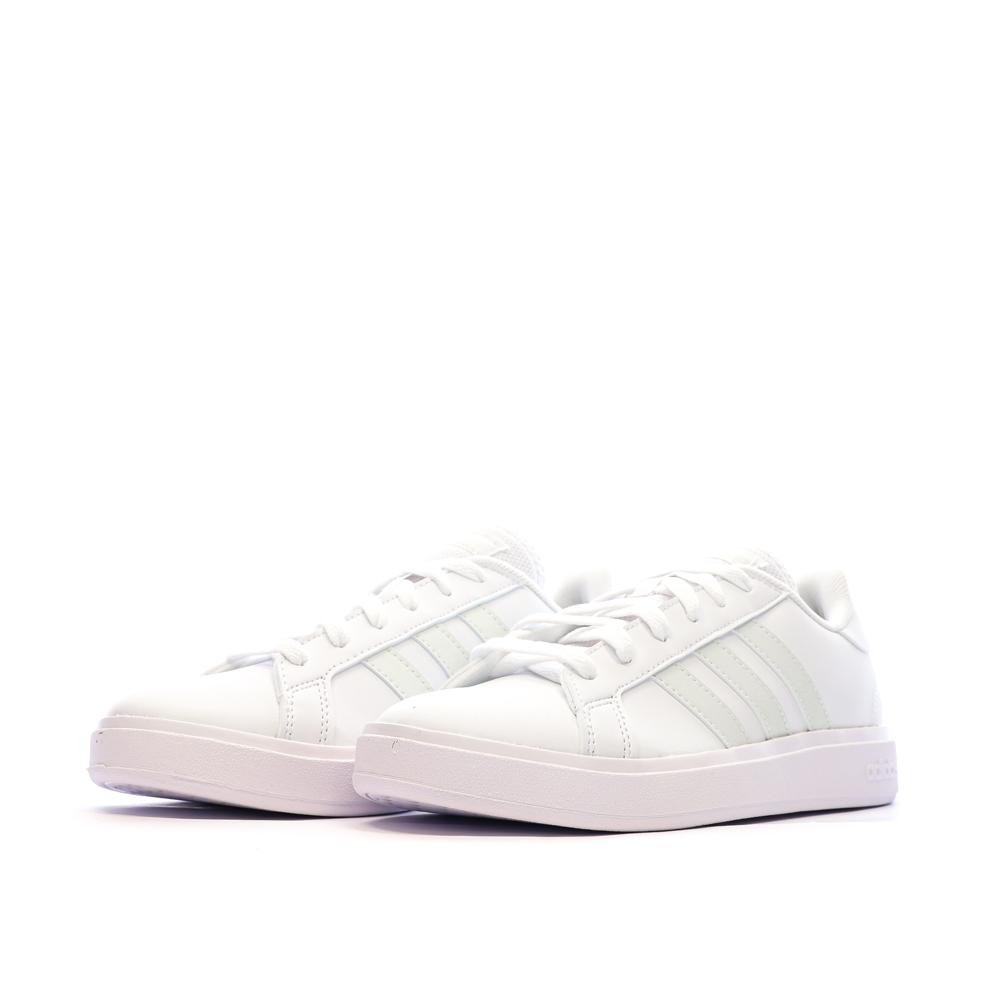 Baskets Blanc/Vert Femme Adidas Grand Court Base 2.0 vue 6