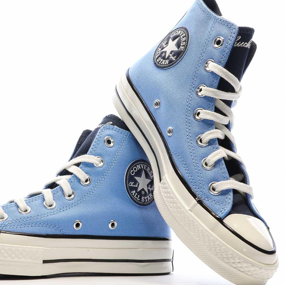 Baskets Bleues Mixte Converse Chuck 70 Letterman vue 7