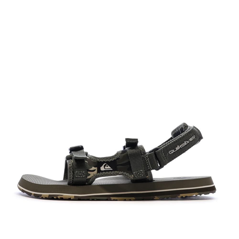 Sandales Kaki Homme Quiksilver Monkey Caged pas cher