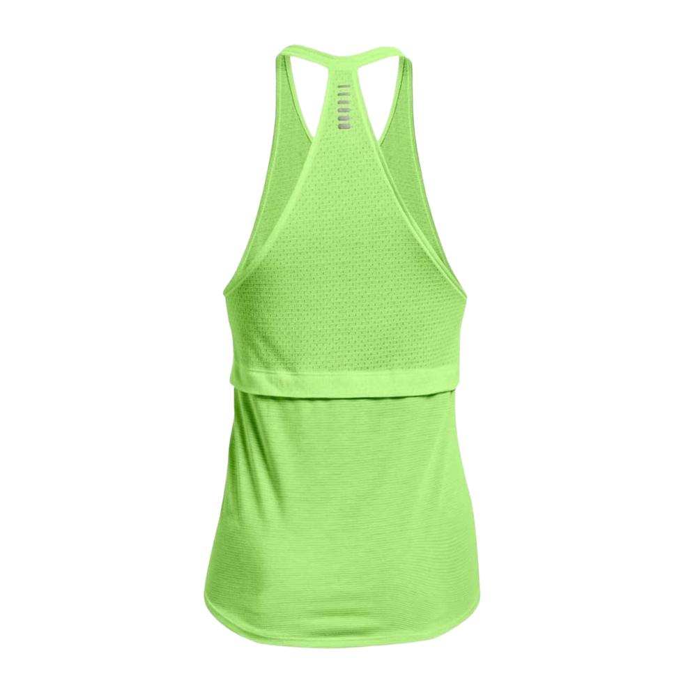 Débardeur Vert Fluo Femme Under Armour Ua Streaker Run vue 2