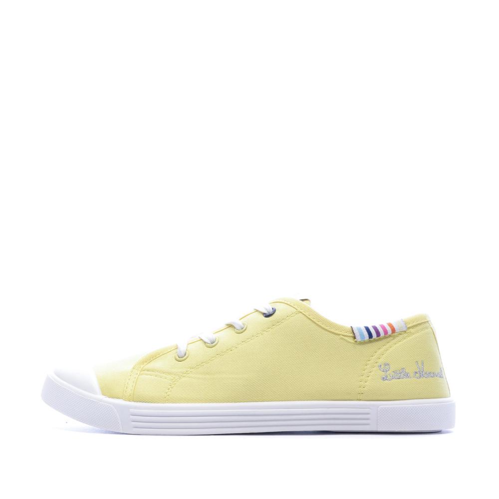 Chaussures en toile Jaune Femme Little Marcel Marcial pas cher