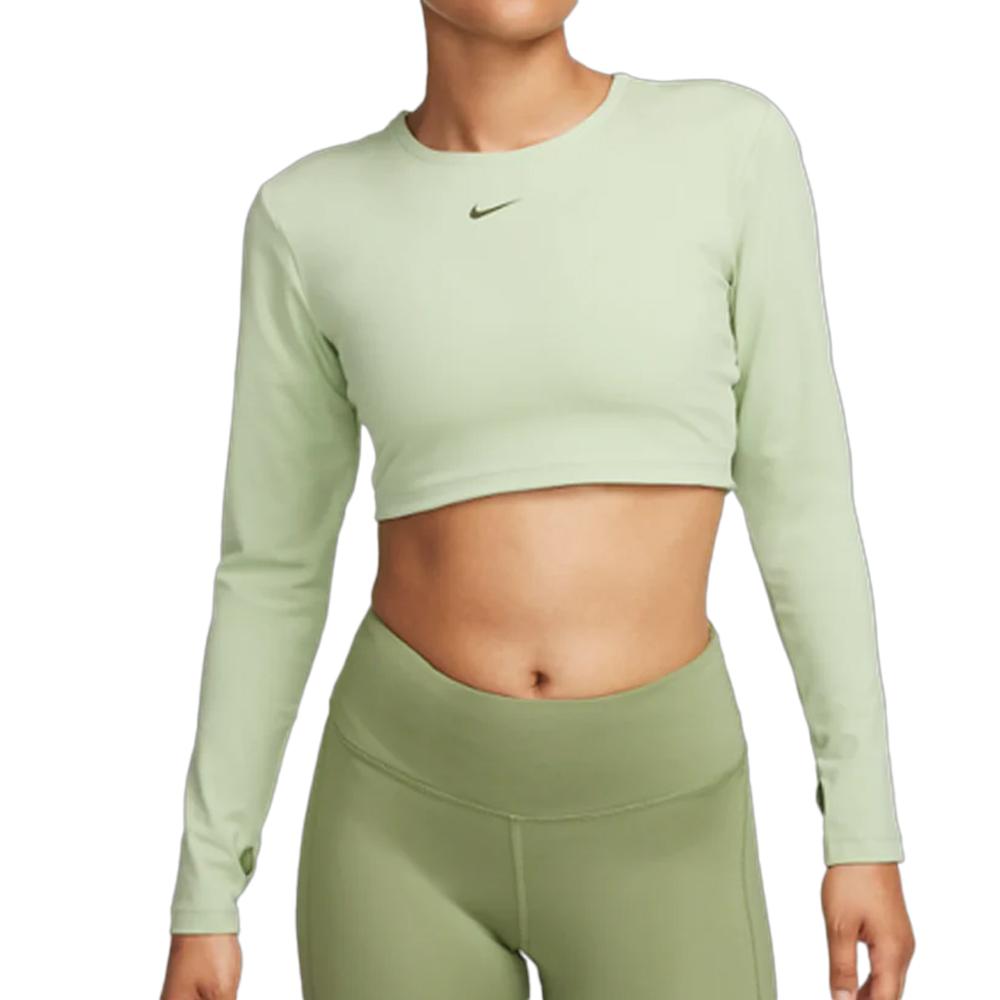 T-Shirt Vert Femme Nike Crop pas cher