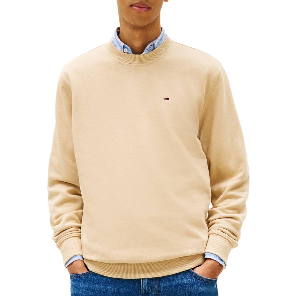Sweat Beige Homme Tommy Hilfiger Reg Flag Crewsp pas cher