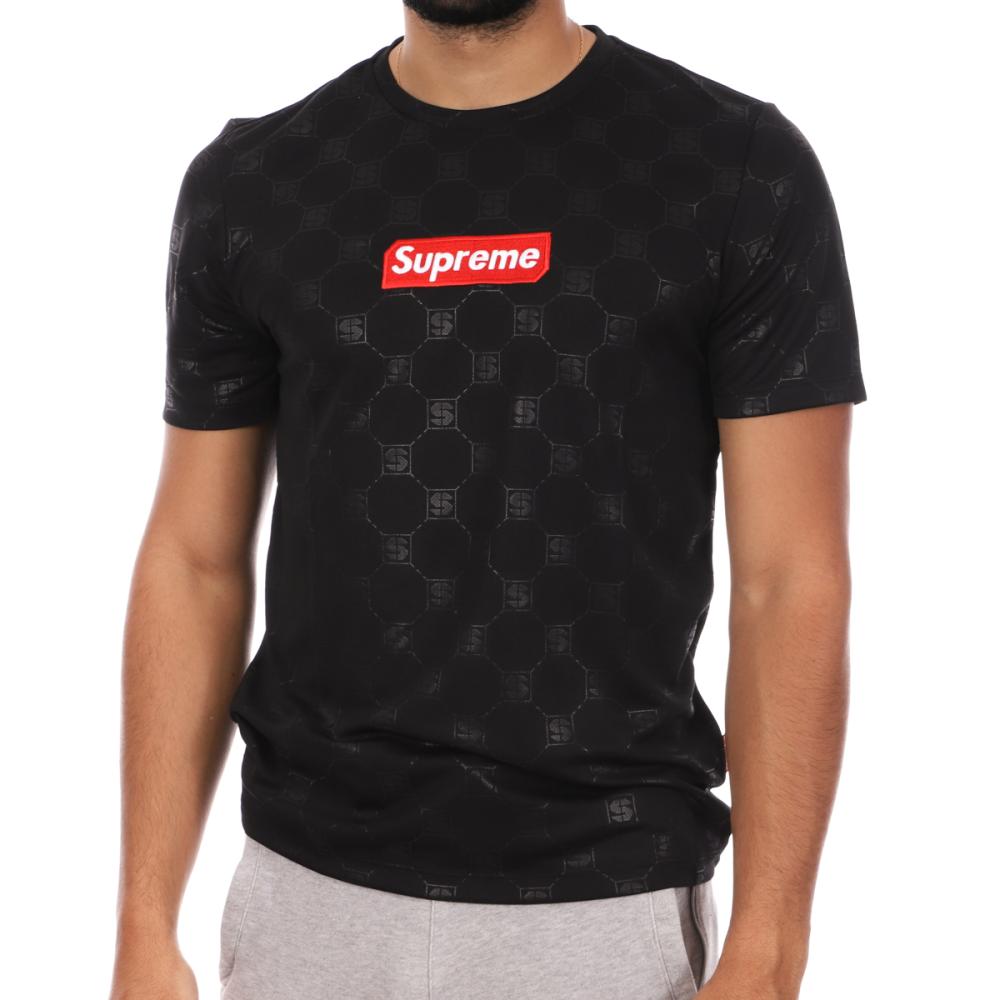 T-shirt Noir Homme Supreme Grip Leaves pas cher