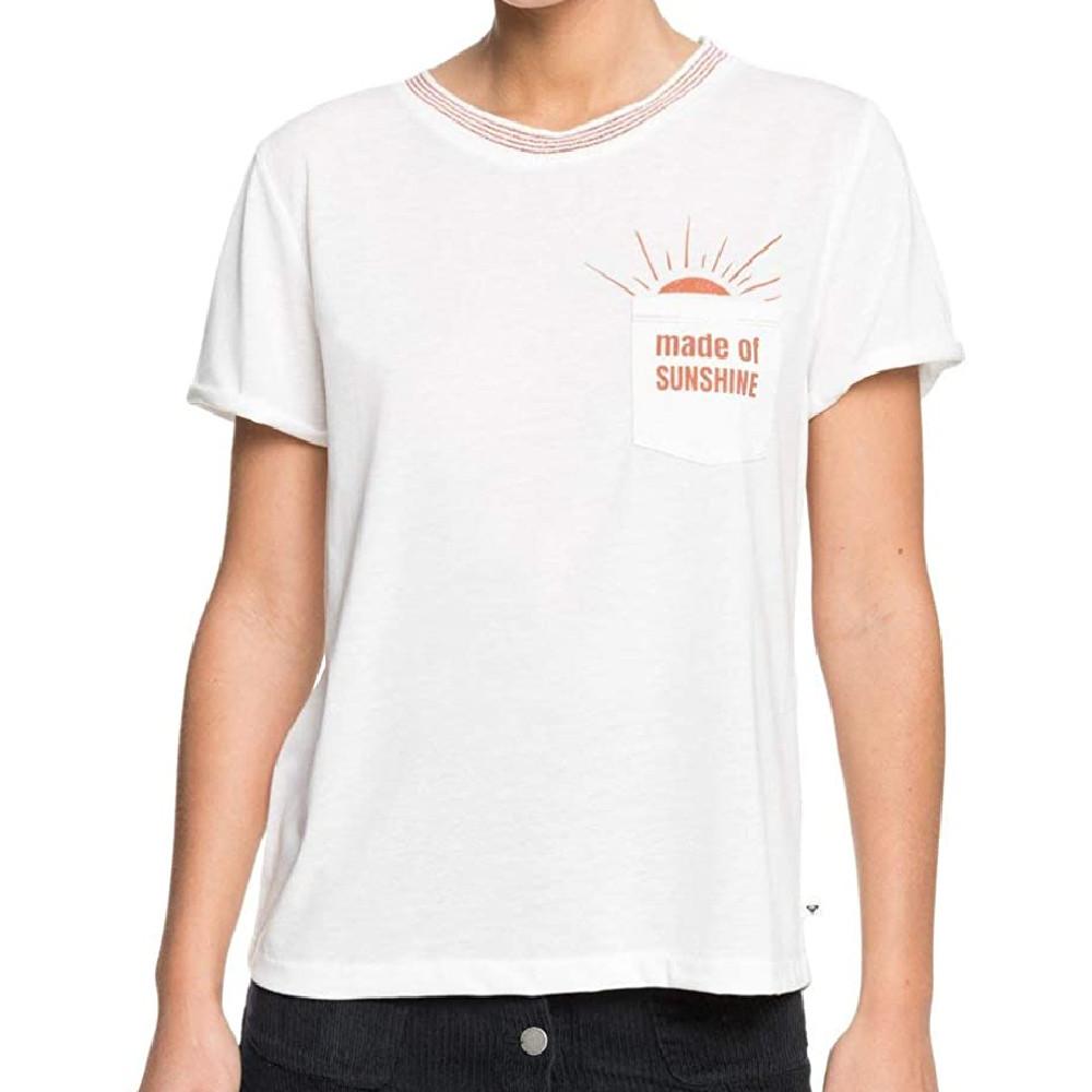 T-shirt Blanc Femme Roxy Breezy Ocean pas cher