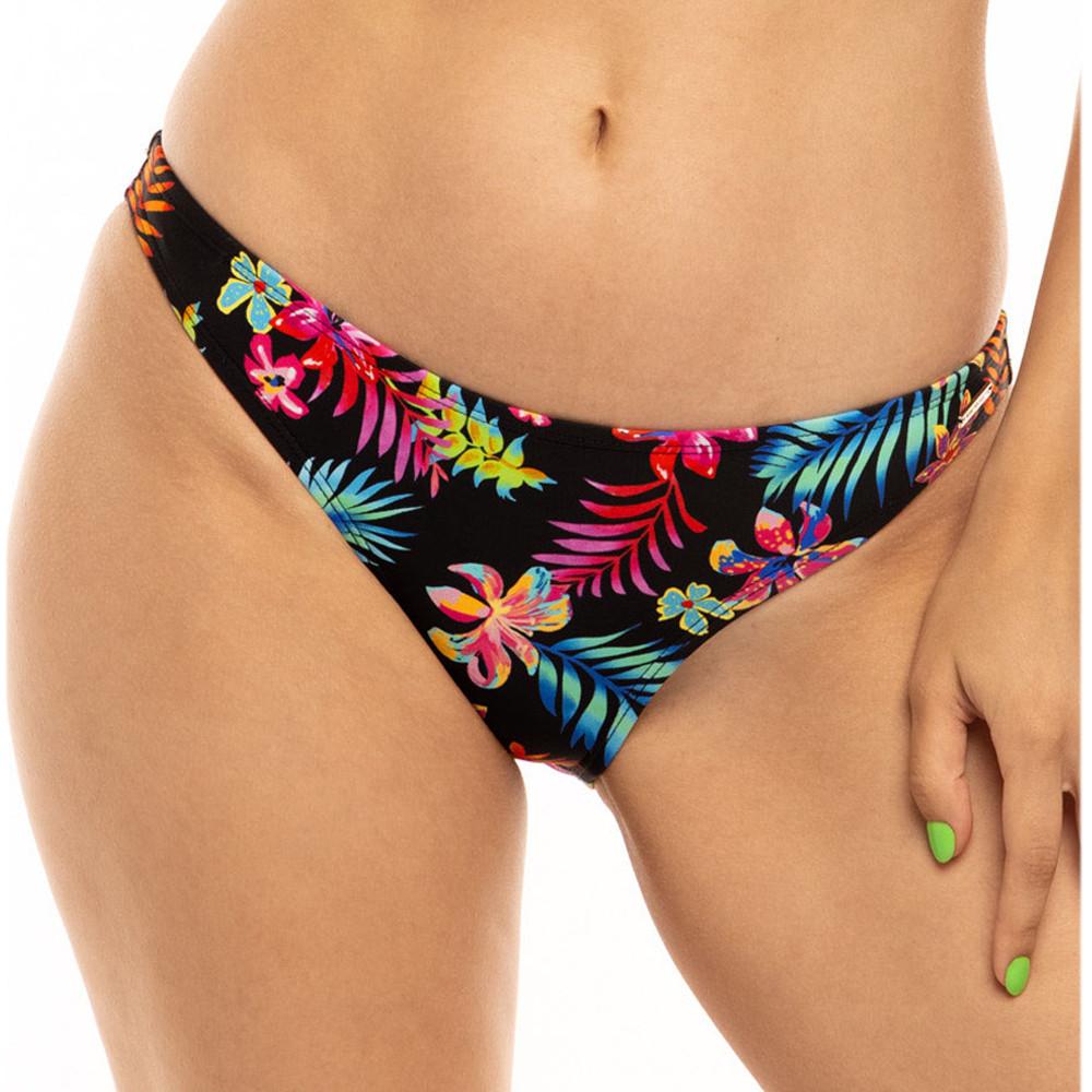 Bas de Bikini Noir/Fleurs Femme Sun Project Brésilien pas cher