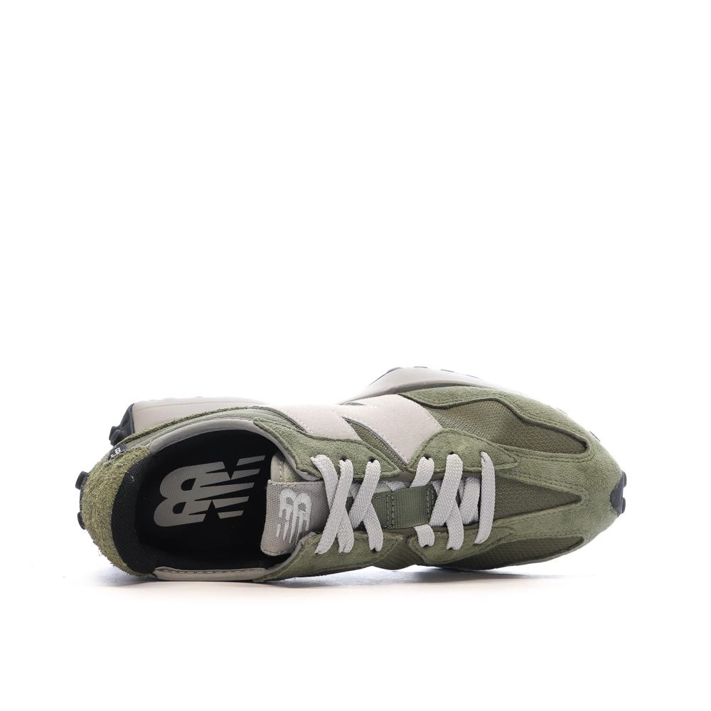 New Balance 327 Baskets Kakis Homme vue 4