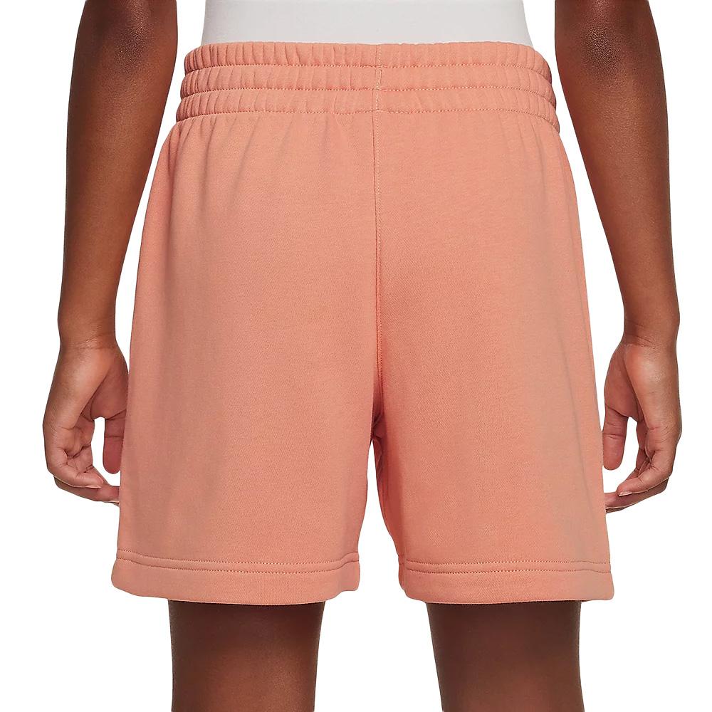 Short Orange Fille Nike G Nsw Club Ft 5in Short vue 2