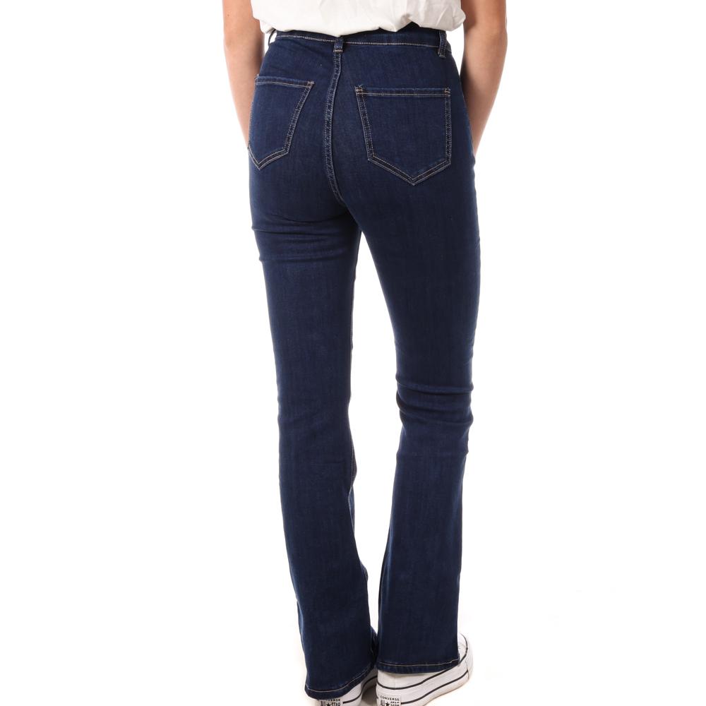 Jean Bleu Femme Monday Premium Jean Bouton vue 2