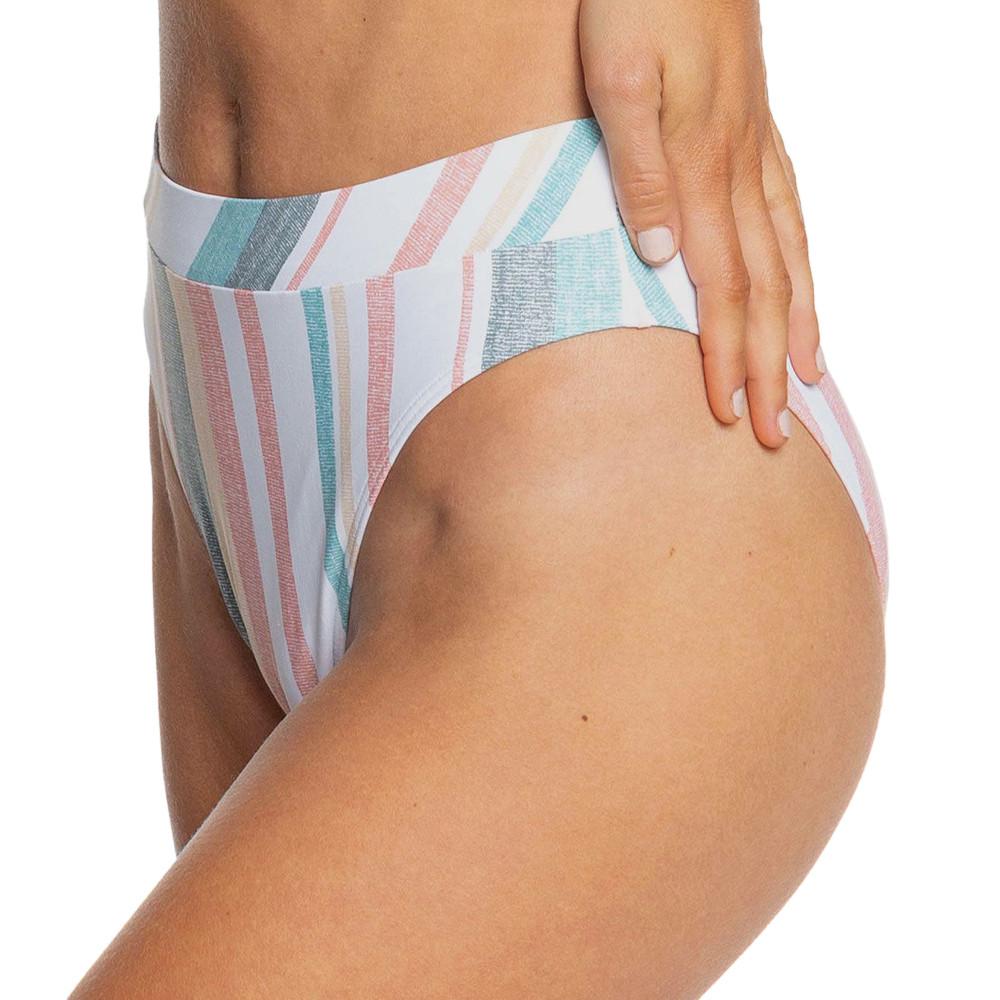 Bas de Bikini Taille Haute Blanc Femme Roxy Beach Classic vue 2